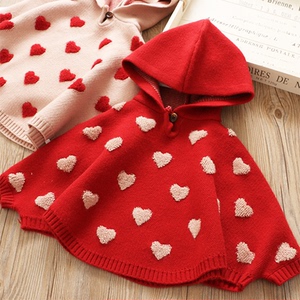 韩版女童春秋新款儿童斗篷套头毛线洋气衫针织披风毛衣宝宝蝙蝠衫