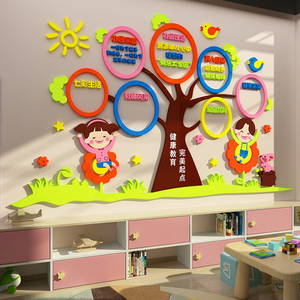 幼儿园办园理念文化墙面装饰大厅环境材料布置环创主题墙成品宗旨