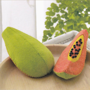 木瓜不织布材料包亲子diy布艺水果制作业 幼儿园手工课免裁剪成品