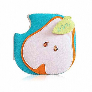 不织布卡套手工diy材料包礼物成品 梨布艺零钱包幼儿园作业免裁剪