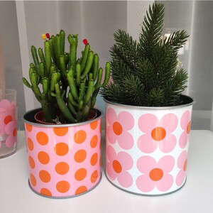 宜家装饰花盆索玛室内粉色四叶草花盆多肉花盆金属樱花花盆
