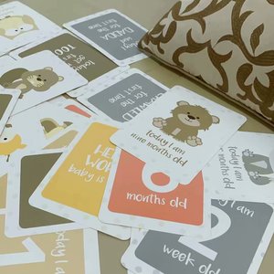 ins宝宝拍照数字卡片满月周岁创意记录卡纪念卡背景拍照道具卡