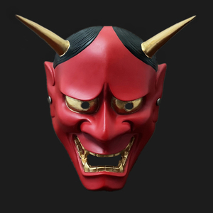 般若面具全脸鬼脸恐怖万圣节 日式和风cosplay鬼武士挂件摆件道具