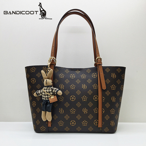 袋鼠女包bandicoot2021新拖特包腋下包大容量秋冬pvc印花可放a4纸