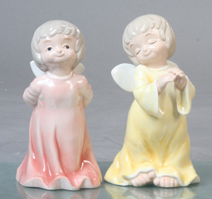 出口美国陶瓷色土大头娃娃工艺品儿童房家居装饰摆件摆设瓷偶人偶