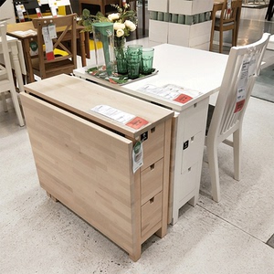 ikea宜家诺顿折叠式餐桌折叠小户型家用功能桌可伸缩吃饭北欧桌子