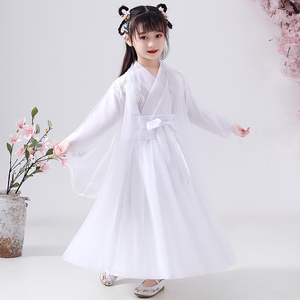 女童古装汉服轻纱儿童古代服装仙女服中国风小女孩樱花汉服超仙