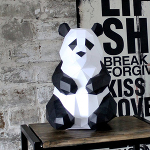 熊猫 动物纸模型3d立体摆件装饰品手工折纸diy材料包