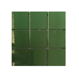 网红北欧墨绿色马赛克格子砖浴室瓷砖卫生间墙砖厨房阳台防滑地砖