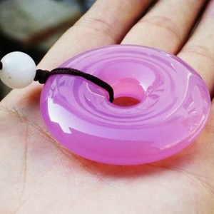 吊坠冰花芙蓉玉平安扣手玩件玉髓红玛玉瑙天然玉挂件