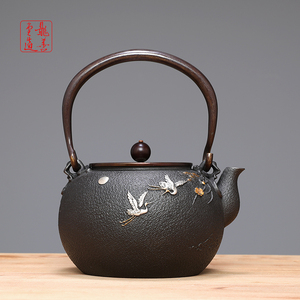 龙善堂 日本铁壶纯手工铸铁茶壶无涂层家用生铁壶烧水煮茶壶茶具