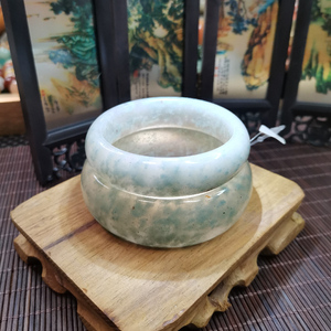 内蒙古佘太翠精品蓝色妖姬佘太玉天然玉石手镯饰品精选收藏款玉镯