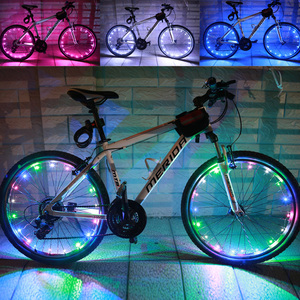 自行车山地车灯风火轮辐条灯钢丝灯儿童单车夜骑轮胎灯轱辘灯配件