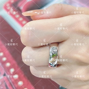 正品代购gucci古驰戒指男女纯银饰爱无畏花鸟情侣对戒情人节礼物