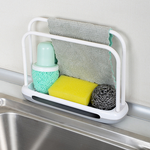 水槽抹布置物架台面小型窄毛巾沥水架水池边洗碗百洁布海绵收纳架
