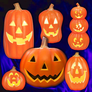 万圣节南瓜灯道具鬼节酒吧商场鬼屋夜店花园草地装饰道具南瓜鬼脸