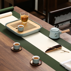 中国风防水茶席桌旗中式茶垫布艺干泡茶具配件禅意茶旗功夫茶道