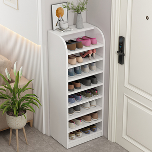纯实木鞋架多层家用墙角窄置物架简易门口小户型省空间收纳鞋柜子