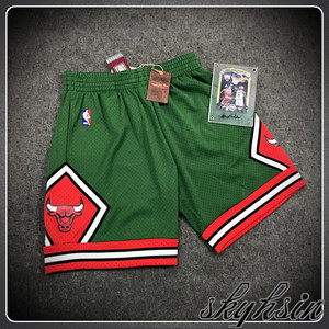 m&n chicago bulls 芝加哥公牛 环保周 mn复刻sw 球迷版球裤 罗斯