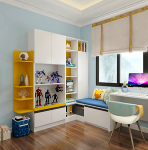 尚品宅配双人儿童房间上下床榻榻米定制床衣柜一体组合全屋定制