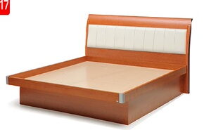 红苹果家具 现代简约排骨架双人板式高箱床8302-17