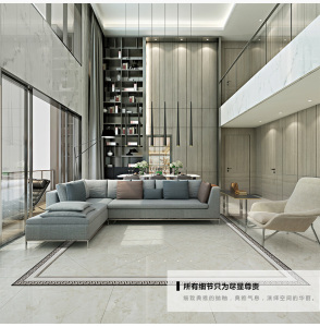 冠珠陶瓷 gf-diq1t80952-玛雅灰 全抛釉瓷砖 大理石纹