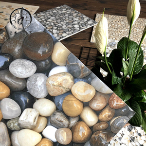 3d复古仿鹅卵石地砖400*400庭院通体地砖防滑阳台瓷砖别墅仿古砖