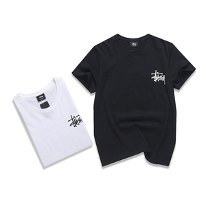 stussy斯图西basic logo tee基础款小标logo圆领纯棉男女短袖t恤