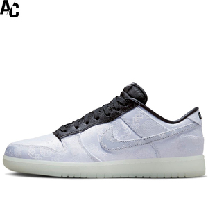ac运动 nike dunk low 白丝绸 三方联名藤原浩复古板鞋fn0315-110