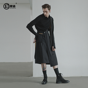 幻象者 设计师原创品牌独立设计男装 山本耀司风可拆卸背带裙子男