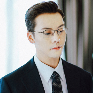 陈伟霆同款无框明星同款平光眼镜男士 可配近视男款有度数眼镜框