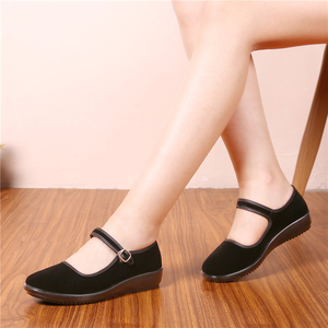 黑一带女布鞋大码
