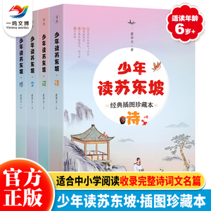 正版现货 少年读苏东坡·诗词文传 全套4册经典插图珍藏本 小学生版苏东坡新传全集 有一种境界叫苏东坡诗词文集 青少年儿童漫画书