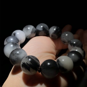 新疆金丝玉天然青花男女通用款手串