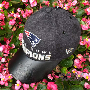 New Era超级碗NFL爱国者冠军运动弯檐刺绣可调节男女儿童棒球帽子