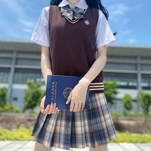 小熊的裙正版兔缝缝jk制服套装夏季日系校服啦啦酱裙子格裙学院风