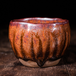 名师李为成柴烧建盏茶杯主人杯纯手工原矿铁胎天目釉茶碗女主人杯