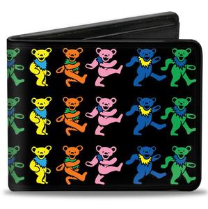 美国代购grateful dead psychedelic感恩而死乐队小熊钱包