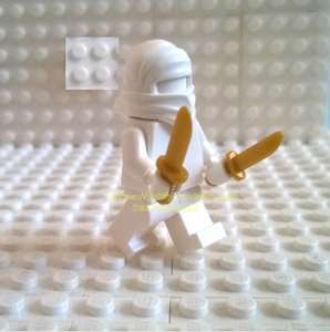 lego 乐高 幻影忍者 武器 人仔 小刀 双刀 一对 weapon 珍珠金色