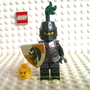 乐高lego 中古城堡 人仔 绿龙国骑士 cas452 盔甲 龙国骑士 7946