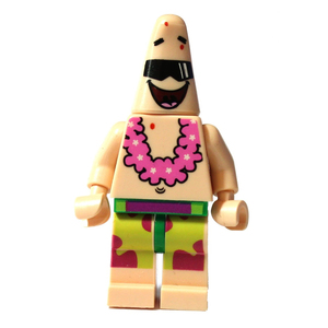 lego 乐高 海绵宝宝 人仔 bob037 patrick lei 派大星 海滩 3818