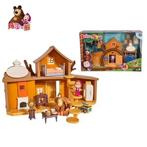 瑞华行玛莎和熊-豪华熊之家 儿童过家家大房子家具玩具套装