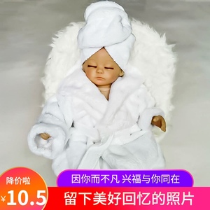 满月百天宝宝拍照衣服婴儿影楼百日照摄影主题浴袍道具服装出租