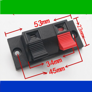 直销2位大号老化接线夹二联弹簧接线柱 音响接线端子 2位测试夹子