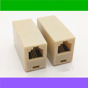 4芯电话线对接头 rj11直通头延长接头电话直通头 6p4c接口延长