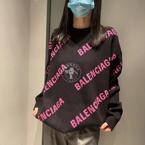 【大锤在意大利】 巴黎世家特价弹幕满logo毛衣