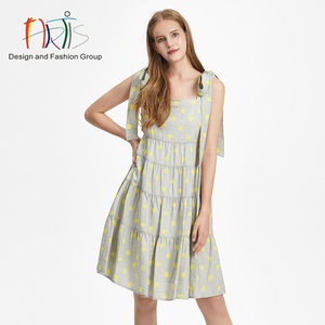 雅迪斯女装商场同款 复古波点吊带裙4417600-441621