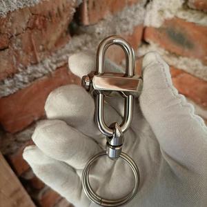 手工304全不锈钢钥匙扣环圈中字扣鲁班锁潮男汽车腰挂扣个性创意