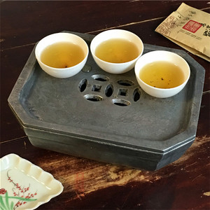 潮州飞机铝老茶船 八九十年代潮汕茶池 中式茶盘家伙 功夫茶具
