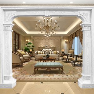 树宝宝欧式造型垭口大罗马柱客厅阳台门套门框双包套别墅奢华烤漆